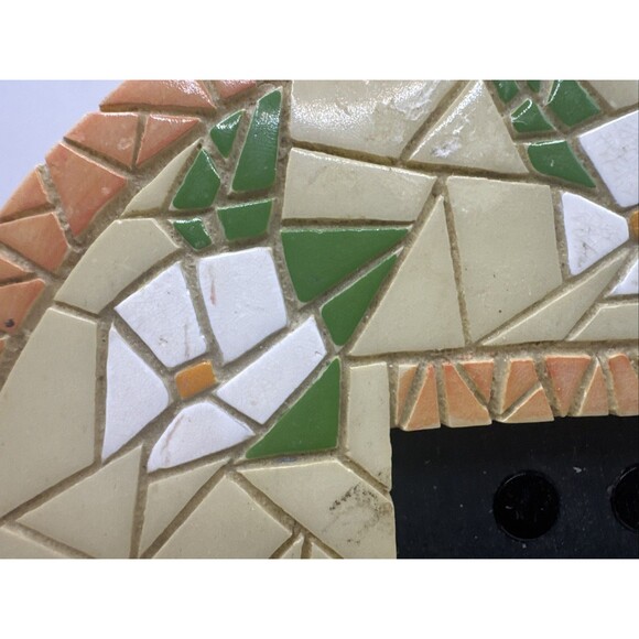 Tile  Mosaic butterflies flowers  Picture Frame Blue White Yellow - Picture 3 of 7